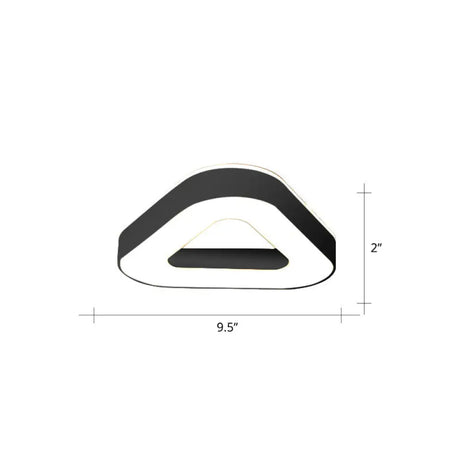 Nordic Style Led Flush Mount Ceiling Light With Acrylic Diffuser For Small Corridors Black / White