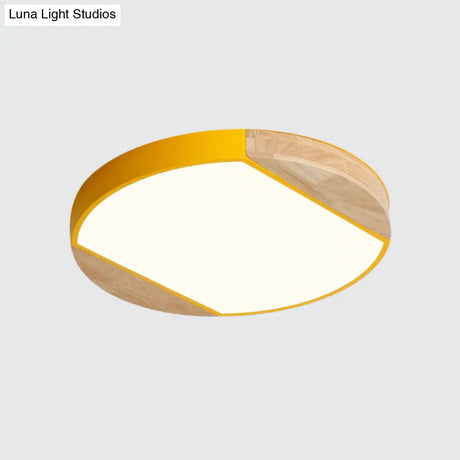 Nordic Style Led Flushmount Ceiling Lamp - Acrylic Circular Baby Bedroom & Kindergarten Light In