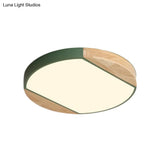 Nordic Style Led Flushmount Ceiling Lamp - Acrylic Circular Baby Bedroom & Kindergarten Light In