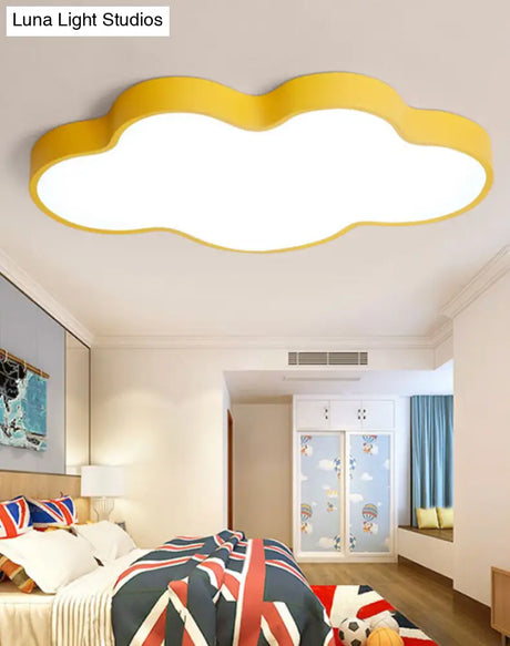 Nordic-Style Led Metal Flush-Mount Ceiling Lamp For Kids Bedroom