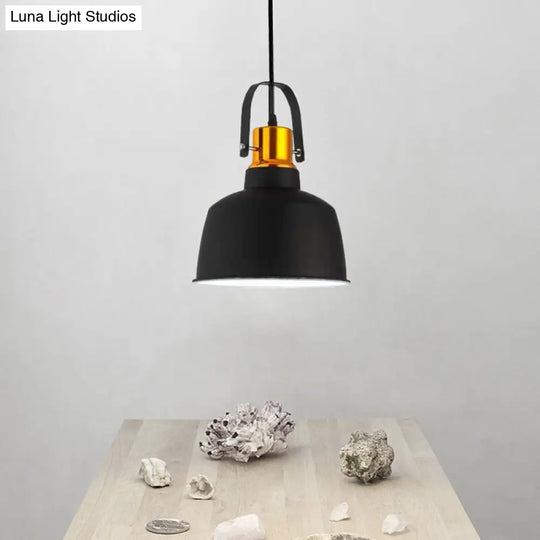 Nordic Style 1-Light Metallic Pendant Ceiling Light With Bowl Shade