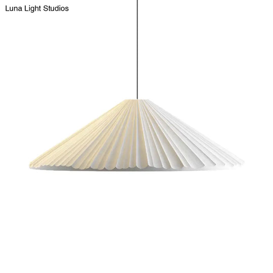 Nordic Style Ribbed Cone Pendant Light - White/Pink/Blue 1 Multiple Sizes Living Room Hanging Lamp