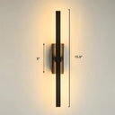 Nordic Style Rotatable Led Wall Lamp For Living Room - Modern Aluminum Light Fixture Black / 16 A