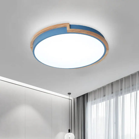Nordic Stylish Acrylic Round Flush Ceiling Light In Warm/White For Living Room Or Porch