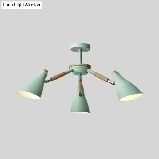Nordic Stylish Rotatable Metal Chandelier With 3 Lights - Perfect For Dining Table