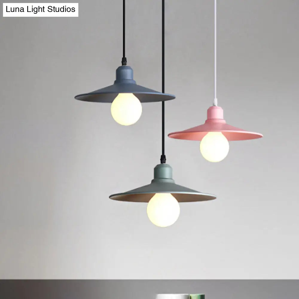 Nordic Stylish Metal Cone Pendant Lamp - Single Light For Industrial Ambiance In Your Space Pink /