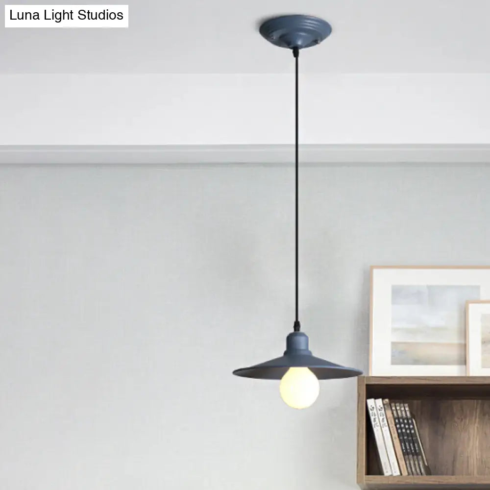 Nordic Stylish Metal Cone Pendant Lamp - Single Light For Industrial Ambiance In Your Space Dark