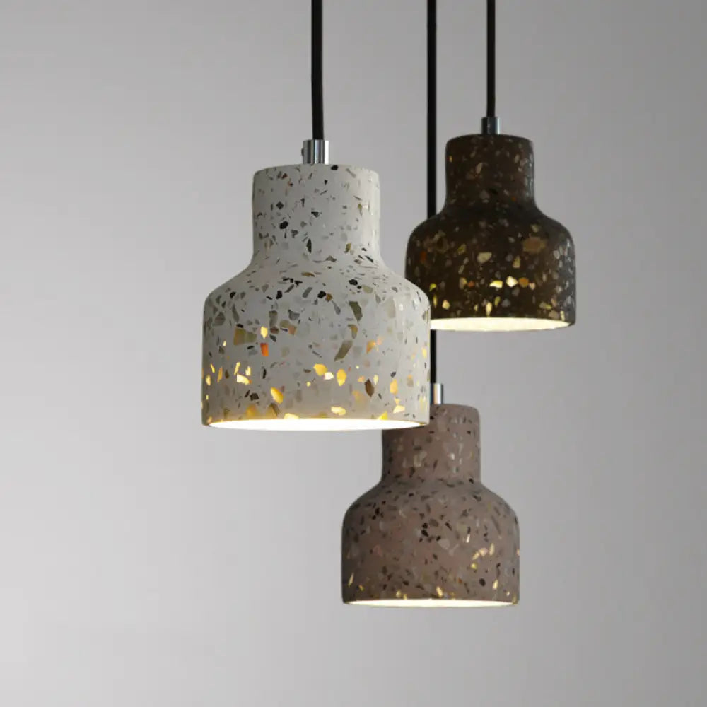 Nordic Terrazzo Hanging Lamp - Black/Red/Pink With Down Lighting Pendant Perfect For Dining Table 1