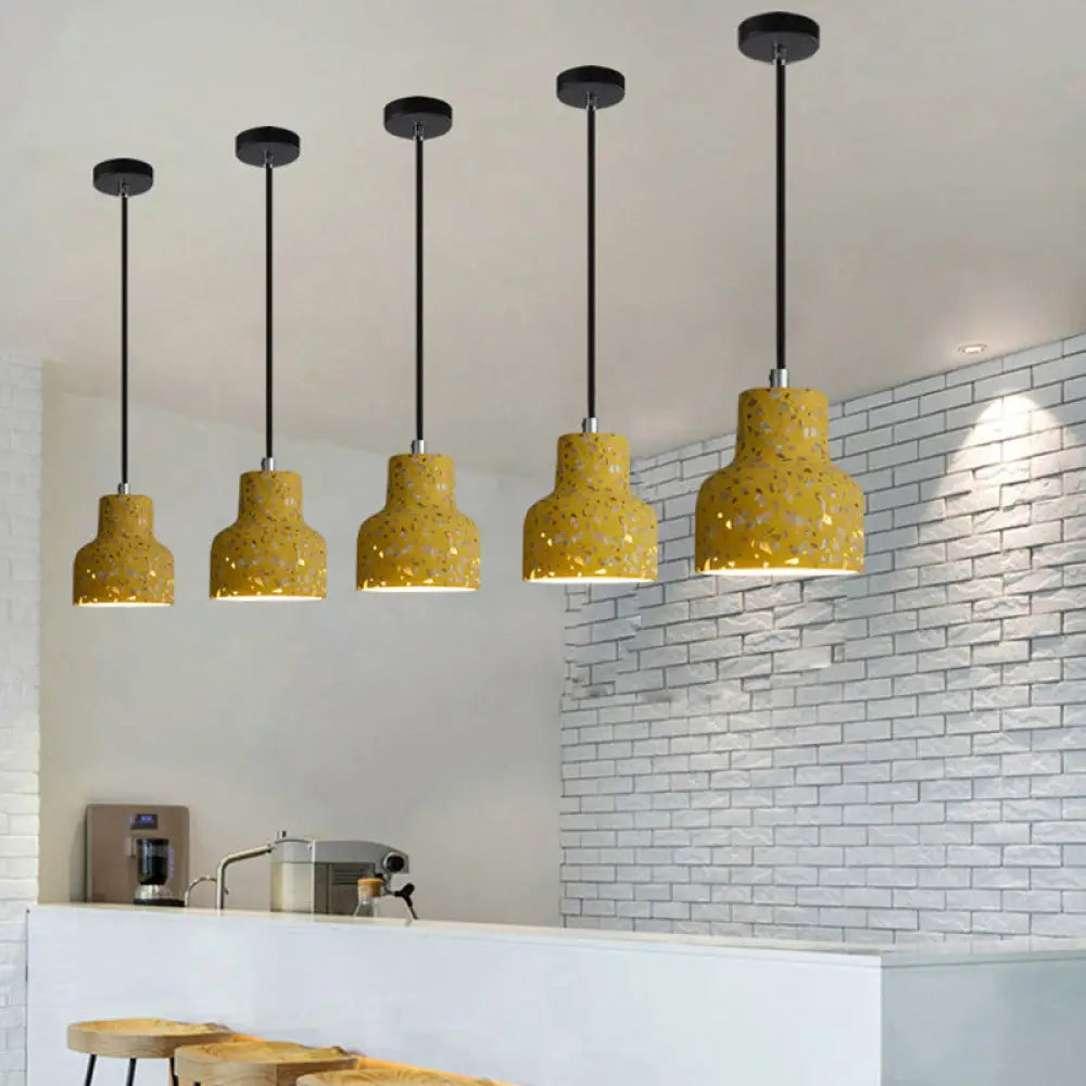 Nordic Terrazzo Hanging Lamp - Black/Red/Pink With Down Lighting Pendant Perfect For Dining Table 1