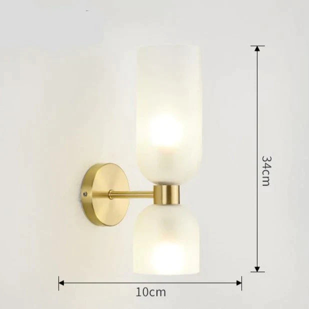 Nordic Wall Lamp All Copper Simple Personality Bedroom Bedside Light Extra Modern Tv Background With