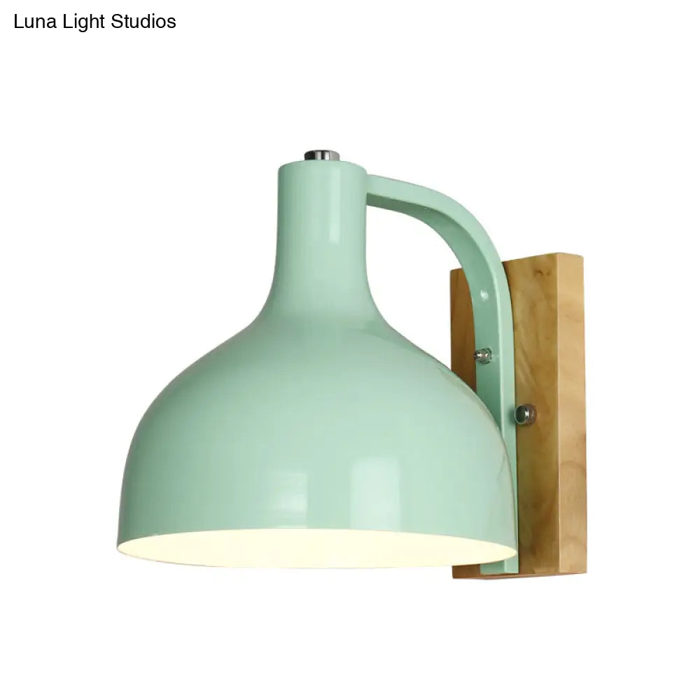 Nordic Wall-Mounted Barn Shade Light With 1 Head And 7.5 Width - Perfect For Bedroom Or Bedside In
