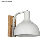 Nordic Wall-Mounted Barn Shade Light With 1 Head And 7.5 Width - Perfect For Bedroom Or Bedside In