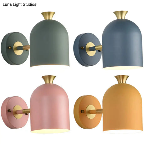 Nordic Wall Mounted Light: Simplicity Macaroon Metal Sconce - Bedroom Fixture