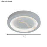 Nordic White Led Circular Flush Ceiling Light For Living Room