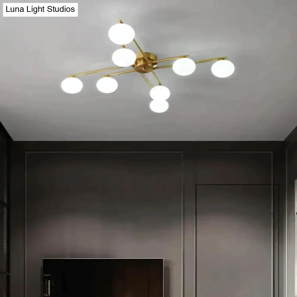 Nordic Wind Pentagon Living Room Bedroom Lamp Copper Ceiling