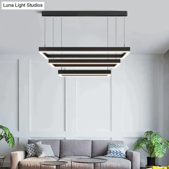 Nova Minimalist Rectangle Creative Chandelier
