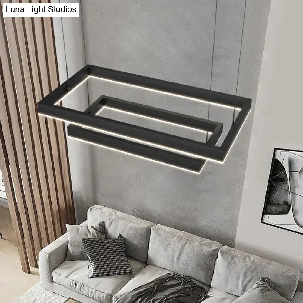 Nova Minimalist Rectangle Creative Chandelier