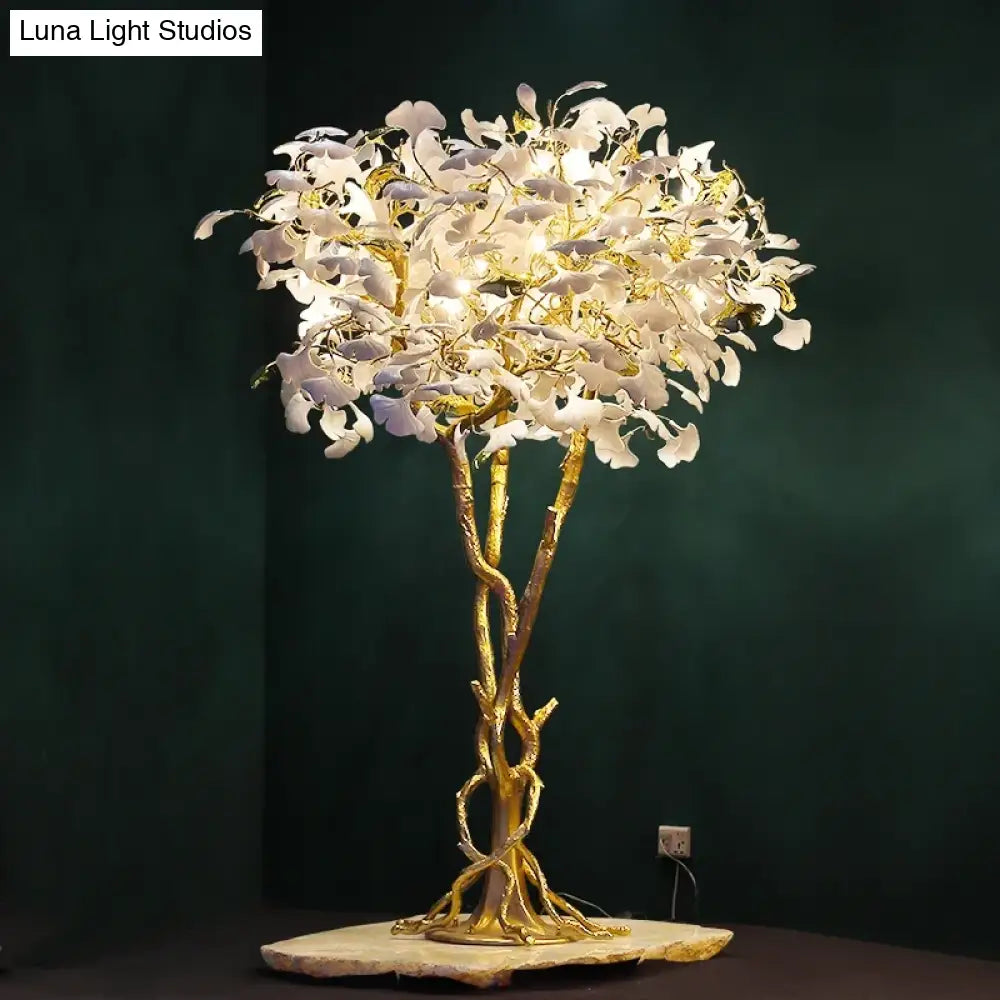 Novara Ginkgo Leaf Floor Lamp – Luxury Designer Standing Light