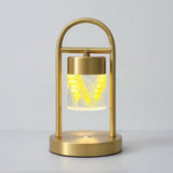 Nusakan - Simplicity Clear Glass Led Desk Light With U-Shaped Metal Frame Gold / Design 1