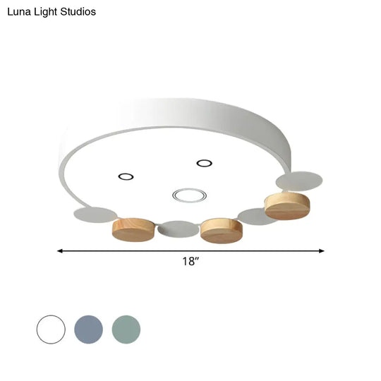 Octopus-Shaped Led Ceiling Light In Gray/White/Green For Kids Bedroom