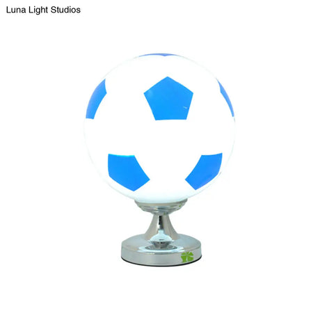 Opal Glass Football Table Light - Stylish 1-Head Sport Reading For Study Room