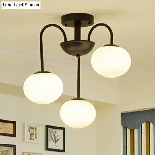 Opal Glass Nordic Led Flush Mount Ceiling Light For Dining Room