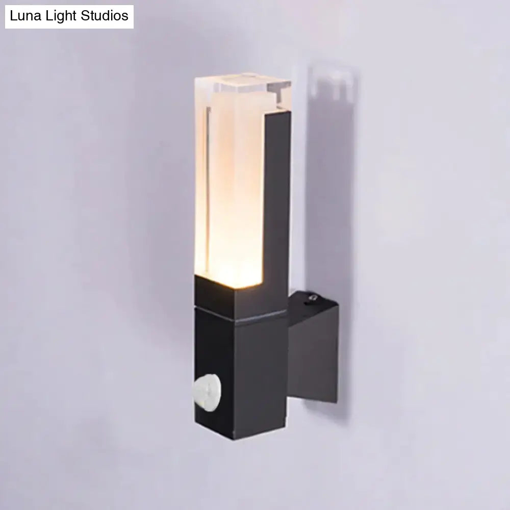 Outdoor Motion Sensor Led Wall Lamp Waterproof Garden Porch Sconces Villa Hotel Courtyard Aisle