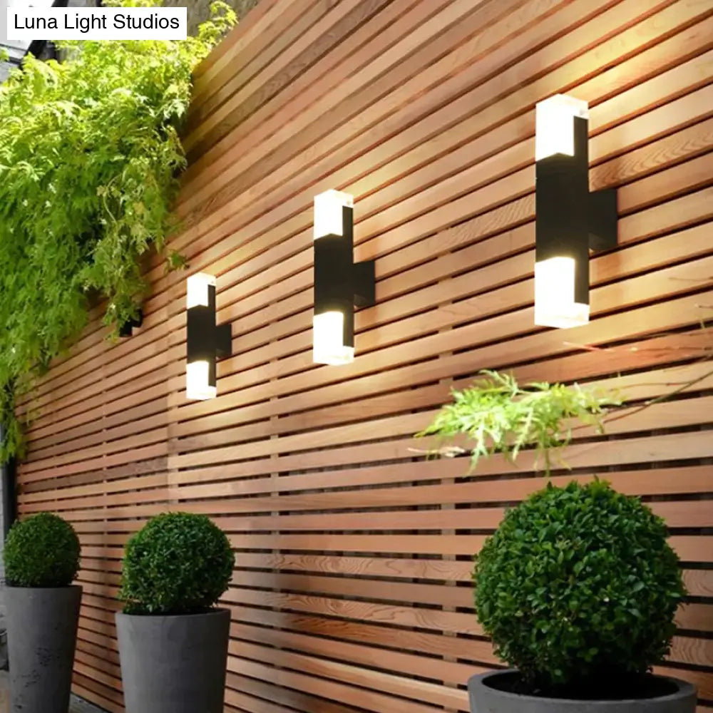 Outdoor Motion Sensor Led Wall Lamp Waterproof Garden Porch Sconces Villa Hotel Courtyard Aisle