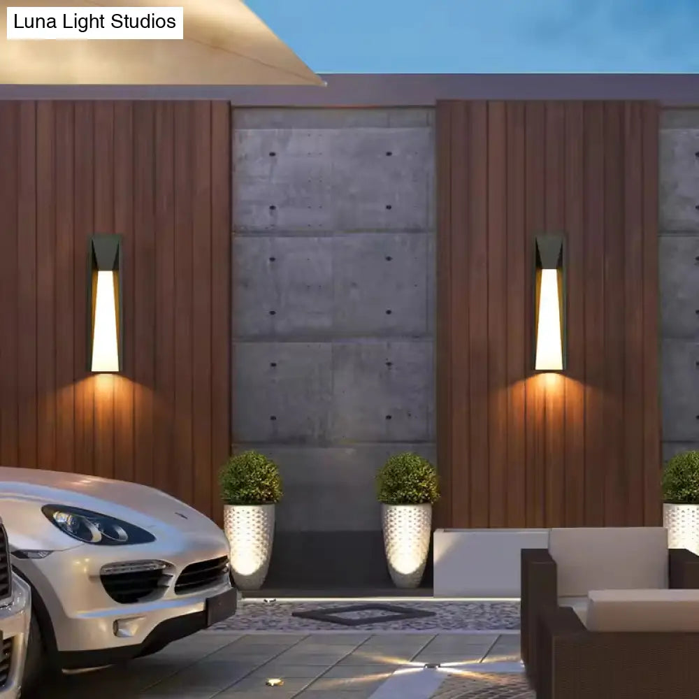 Outdoor Wall Lamp LED Black Lighting Exterior Light-1-Light Outdoor Lamp