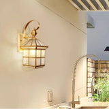 Outdoor Waterproof Wall Lamp Stair Corridor Balcony Courtyard Full Copper Lamps