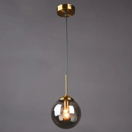 Oval Glass Minimalist Pendant Light - 6 Diameter Suspension Lamp For Coffee Shops With 47 Hanging