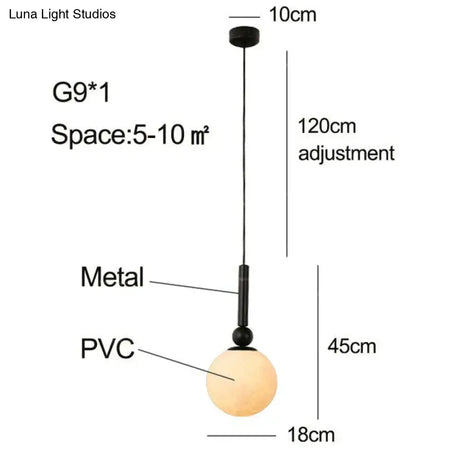 Pendant Lights 3D Lunar Lampshade Lamp Fixtures Luminaria Living Room Bar Bedroom Postmodern Pendant Lighting Lustre
