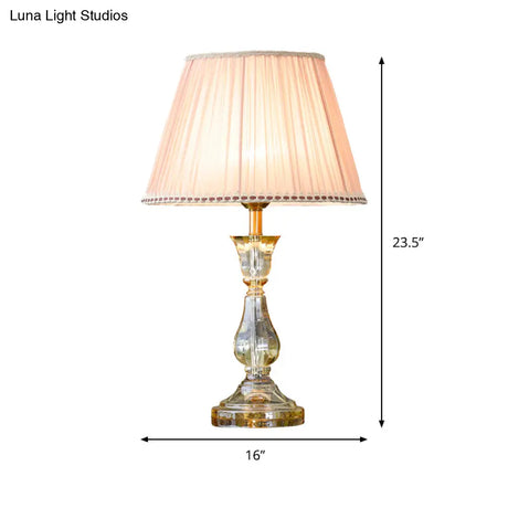 Pink Urn Night Lamp With Minimalist Design Crystal Table Lighting For Living Room