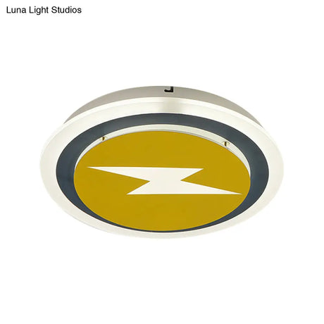 Playful Cartoon Ceiling Light For Kindergarten - Acrylic Flush Mount Fixture