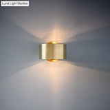 Post Modern Dining Room Bedroom Bedside Hotel Fashion Simple Creative Small Copper Wall Lamp Lamps