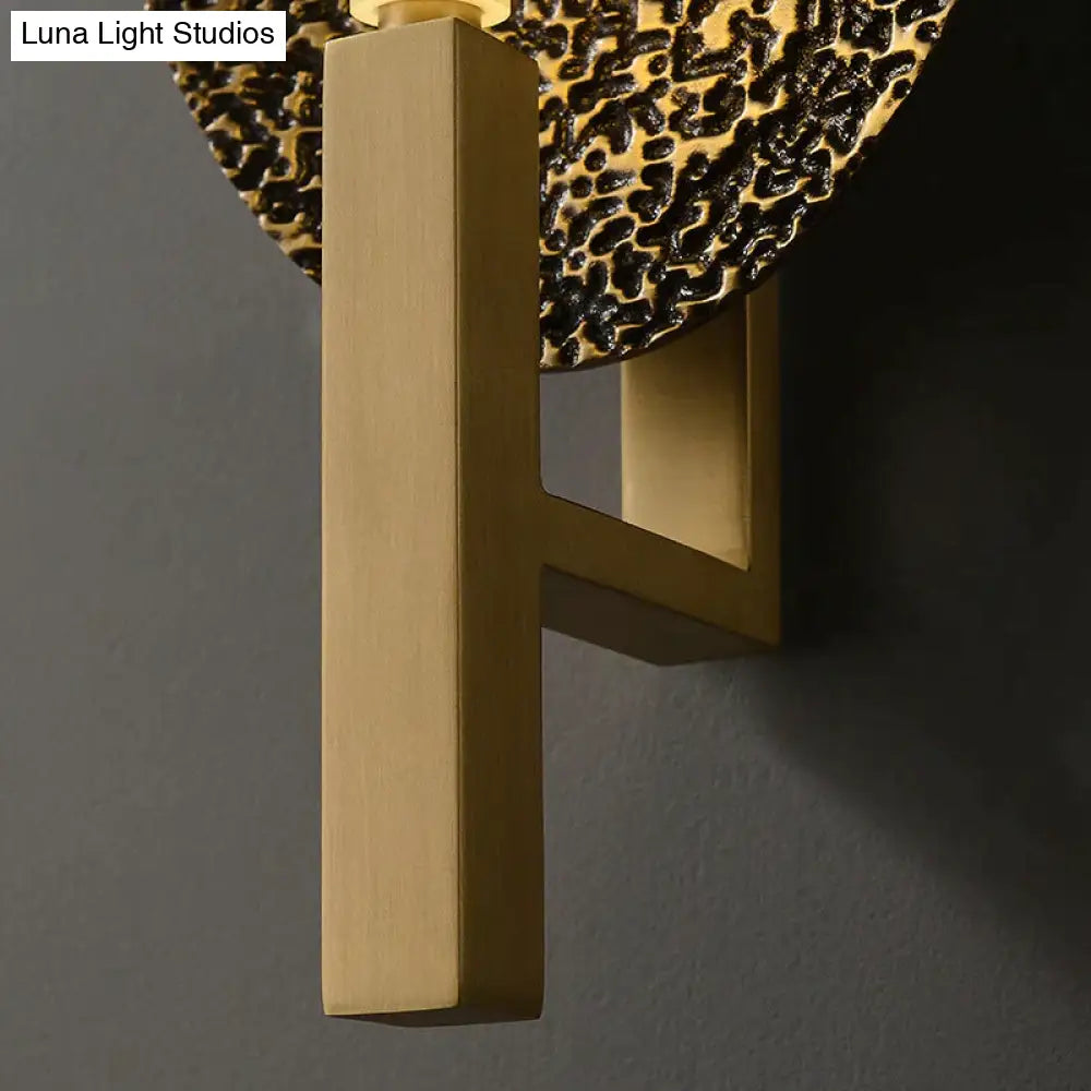 Post-modern Luxury Copper Wall Lamp Simple Creative Retro Personality Living Room Bedroom Study Aisle Wall Lamp Copper