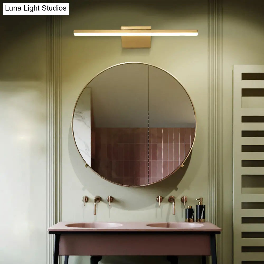 Postmodern Brass Led Sconce Vanity Light With Acrylic Bath Wall Fixture