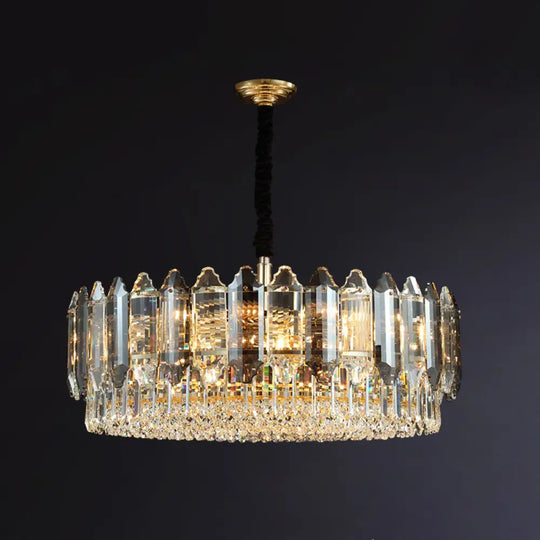 Postmodern K9 Crystal Ceiling Chandelier Light Fixture - Clear / 29.5’’