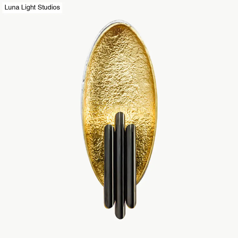 Postmodern Led Flush Wall Sconce: Stylish Oblong Shape For Living Rooms