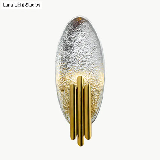 Postmodern Led Flush Wall Sconce: Stylish Oblong Shape For Living Rooms