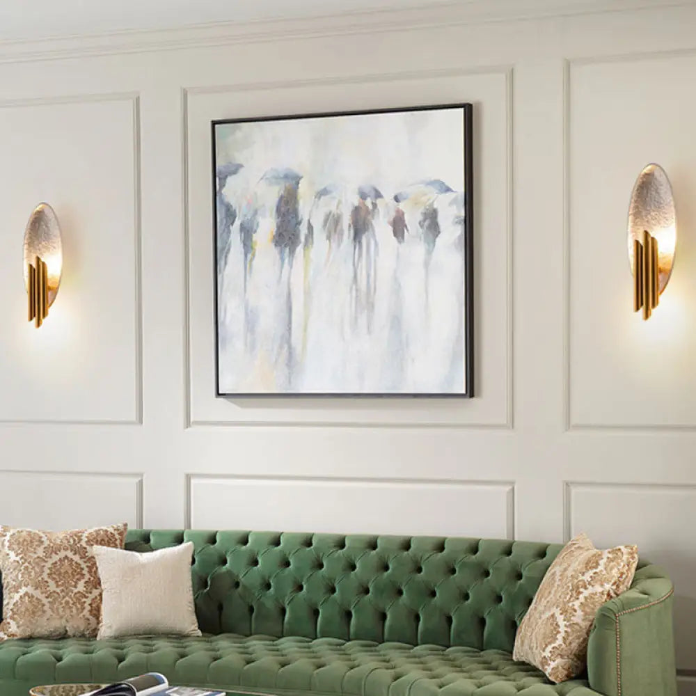 Postmodern Led Flush Wall Sconce: Stylish Oblong Shape For Living Rooms Silver / Warm