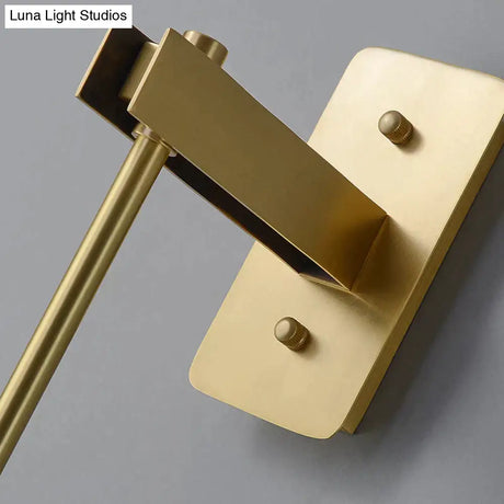 Postmodern Light Luxury Simple Bedroom Bedside Full Copper Wall Lamp Copper Wall Lamps