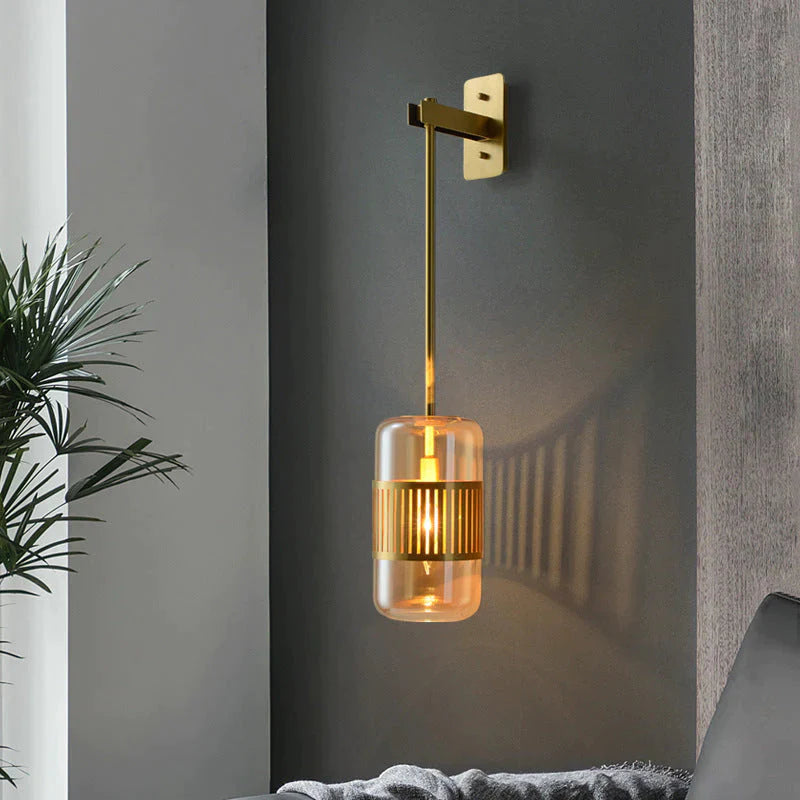 Postmoderne Licht Luxus Einfache Schlafzimmer Nachttisch Voll Kupfer Wand Lampe