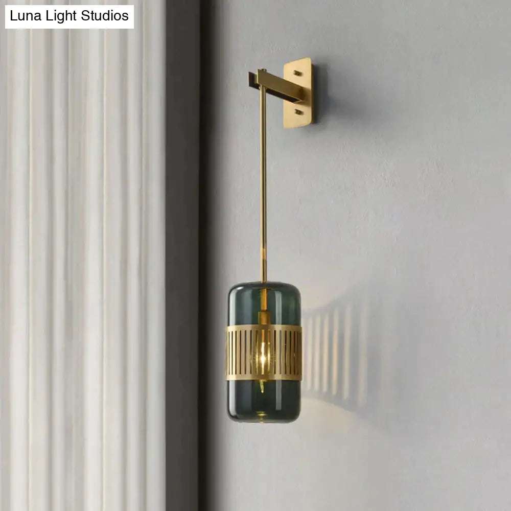 Postmodern Light Luxury Simple Bedroom Bedside Full Copper Wall Lamp Copper Wall Lamps