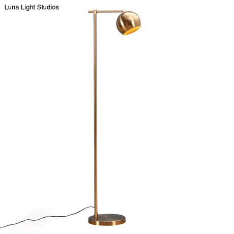 Postmodern Metal Floor Lamp With Adjustable Dome Shade - 1 Head Standing Light For Living Room