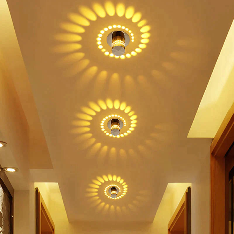 Modern Led Ceiling Light 3W Rgb Wall Sconce For Art Gallery Decoration Front Balcony Lamp Porch