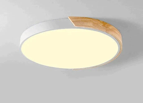 Nordic Fashion Simple Wooden Ceiling Lamps Colorful Round Aluminum Bedroom Living Room Light Fixture