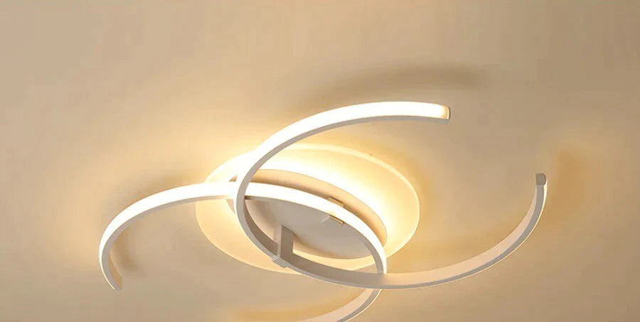 New Dimming Ceiling Lights For Living Study Room Bedroom Home Dec Plafond Iron Shape Modern Led Lamp