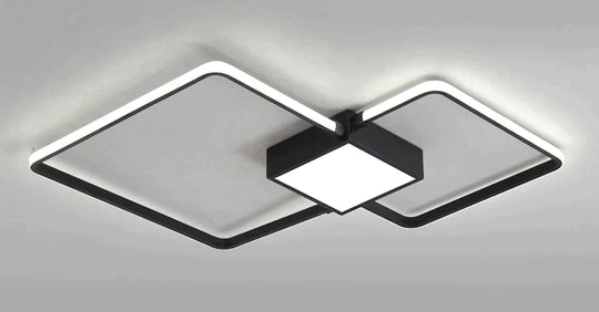 Remote Control Lamp Ceiling Led White Or Black Frame For Home Decorative Living Room 46W 56W