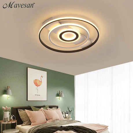 Modern Rectangle/Square/Circle Acrylic Led Ceiling Light White Color Black Remote Control For Living